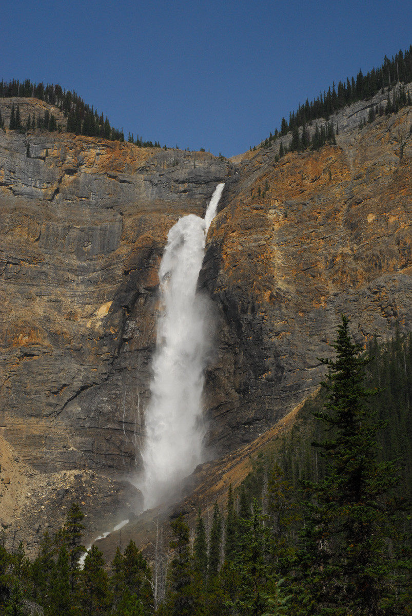 Takakkaw Falls at 1,224 feet high is the second highest waterfall in Canada. “Takakkaw” translates to “magnificent” in Cree.  -  Yoho National Park, British Columbia
