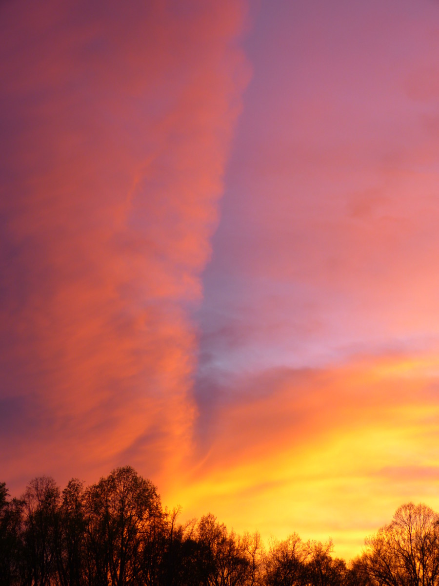 Sunset after a storm  -  Greenville County, South Carolina