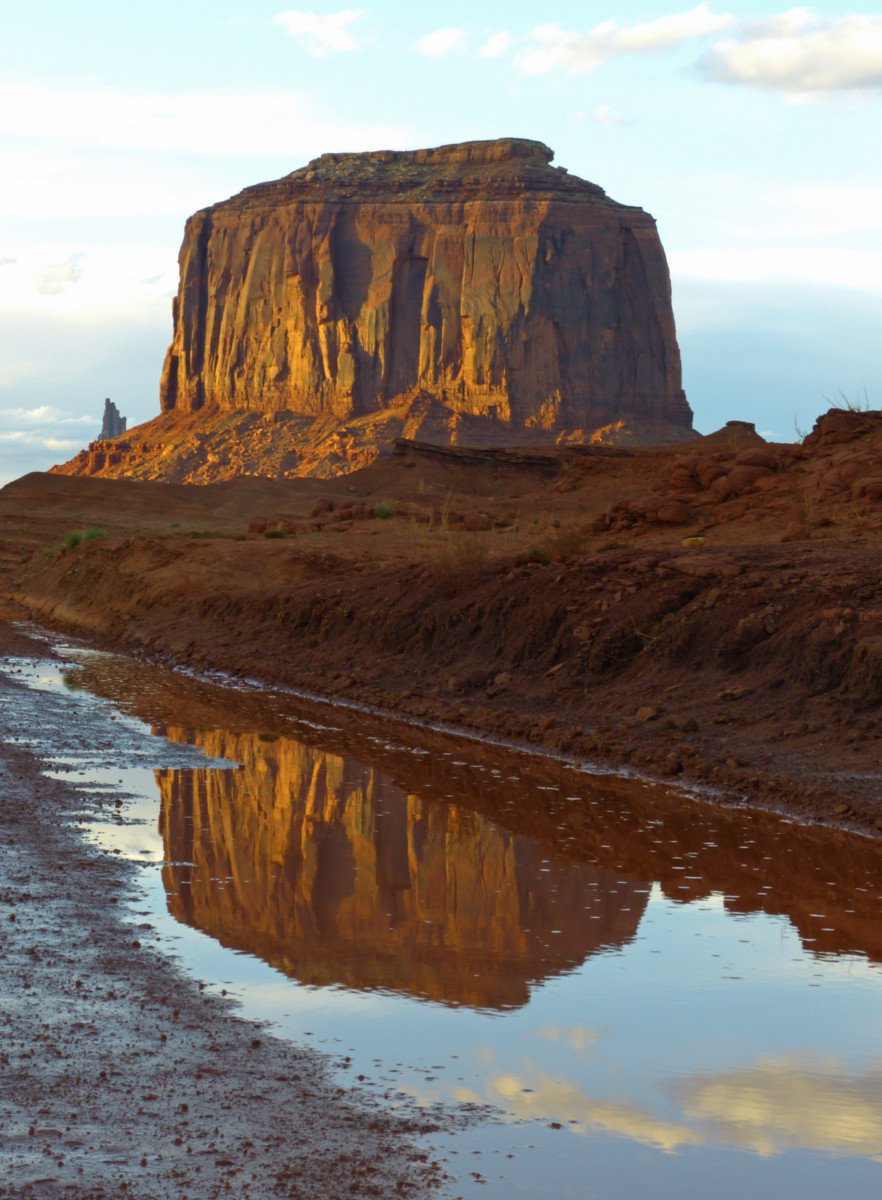 Merrick Butte, Reflection  -  Monument Valley Navajo Tribal Park, Arizona