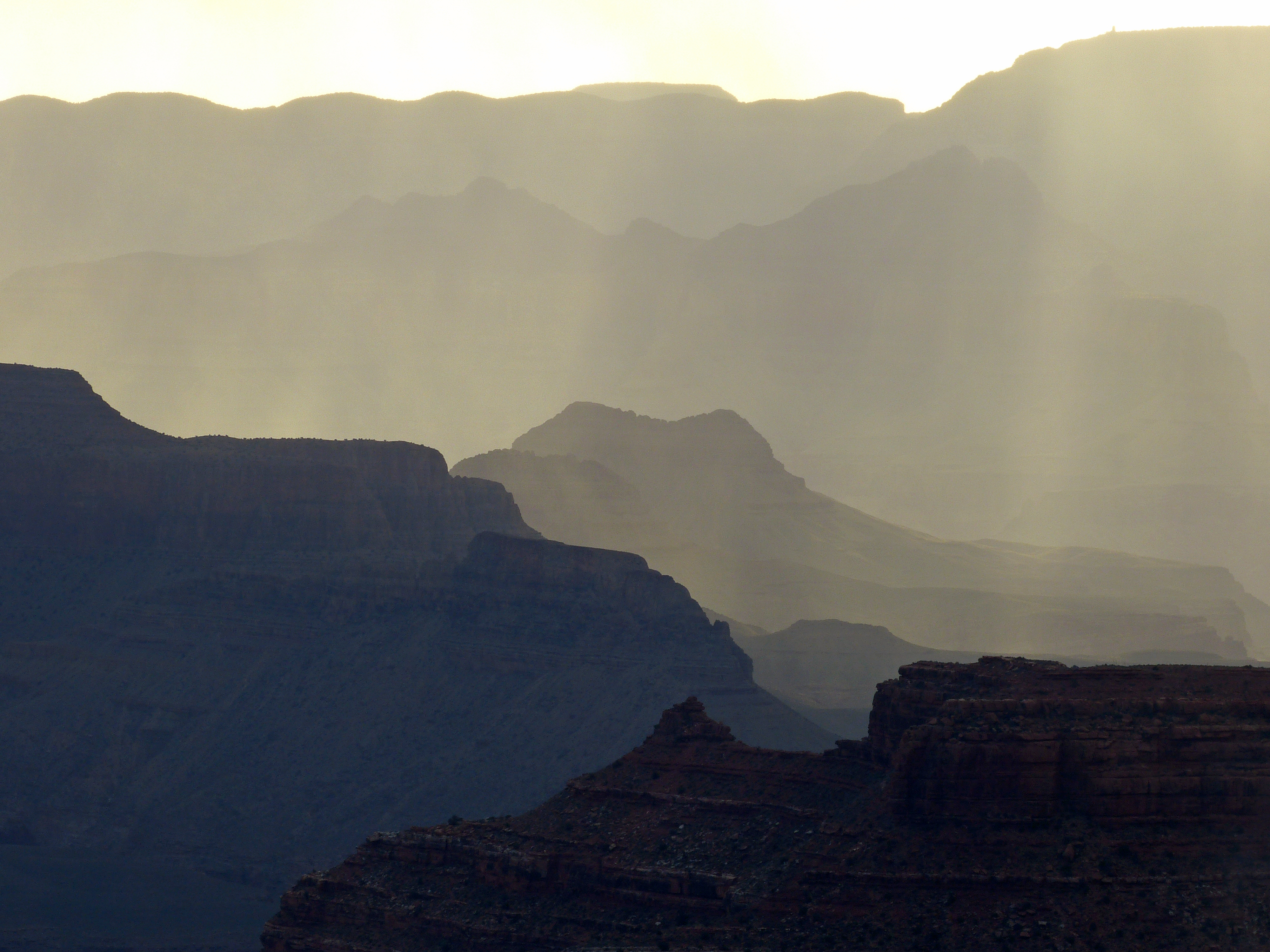 Clouds, early morning light  -  Yavapai Point, Grand Canyon National Park (South Rim), Arizona
