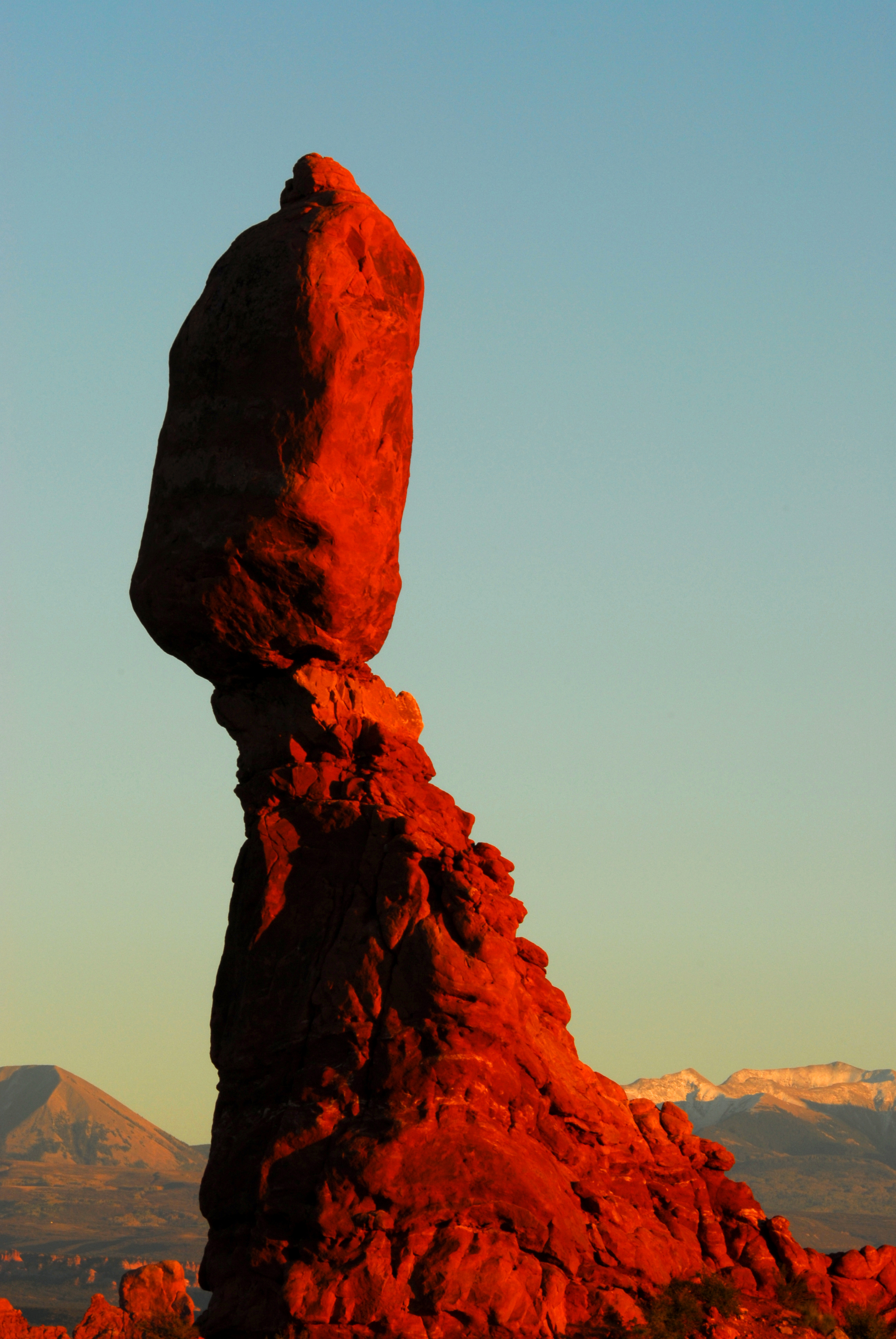 Late-day light at Balanced Rock  -  Arches National Park, Utah