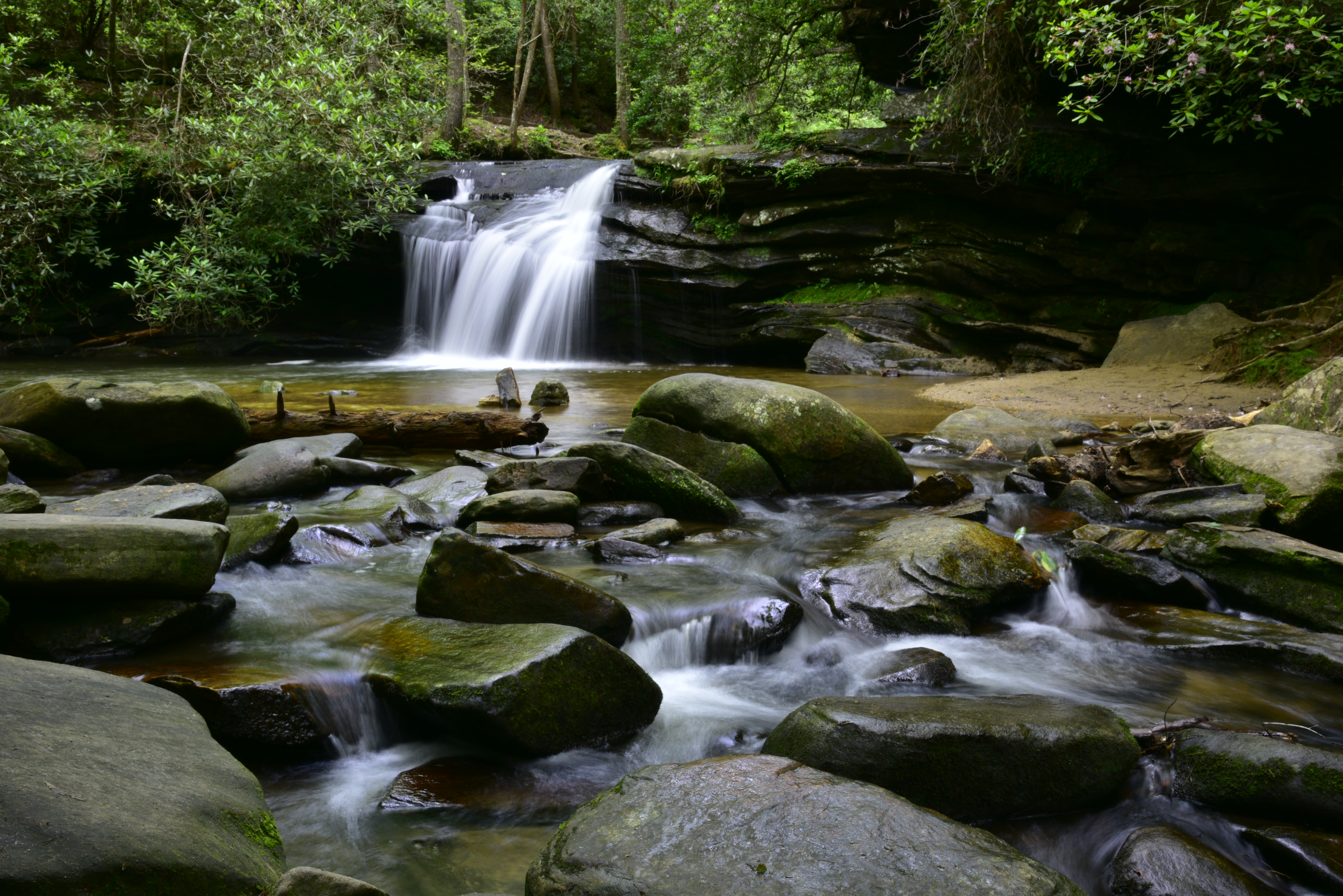 Waterfall along Carrick Creek Trail  -  Table Rock State Park, South Carolina  