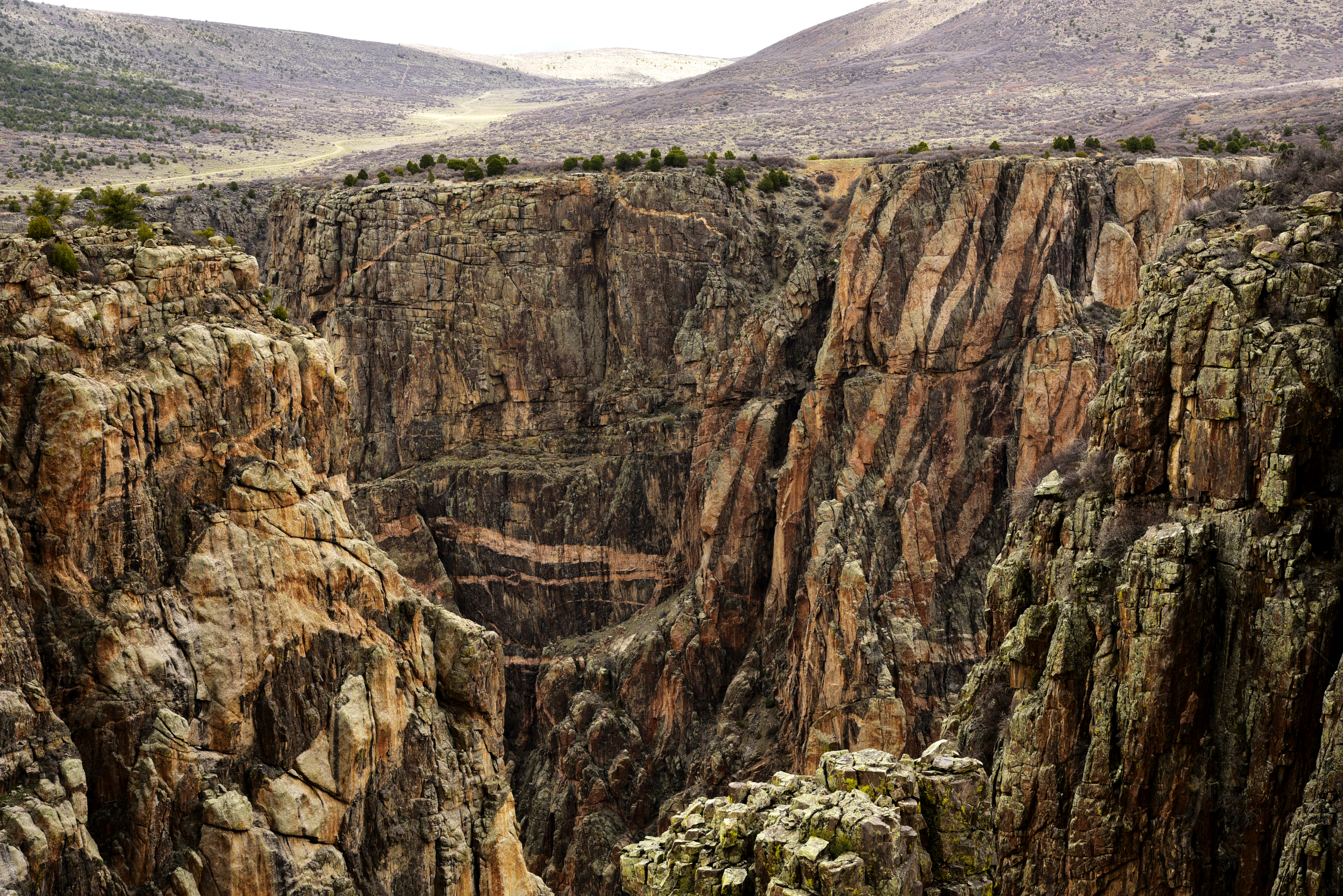 View from Cross Fissures Overlook  -  Black Canyon of the Gunnison National Park, Colorado