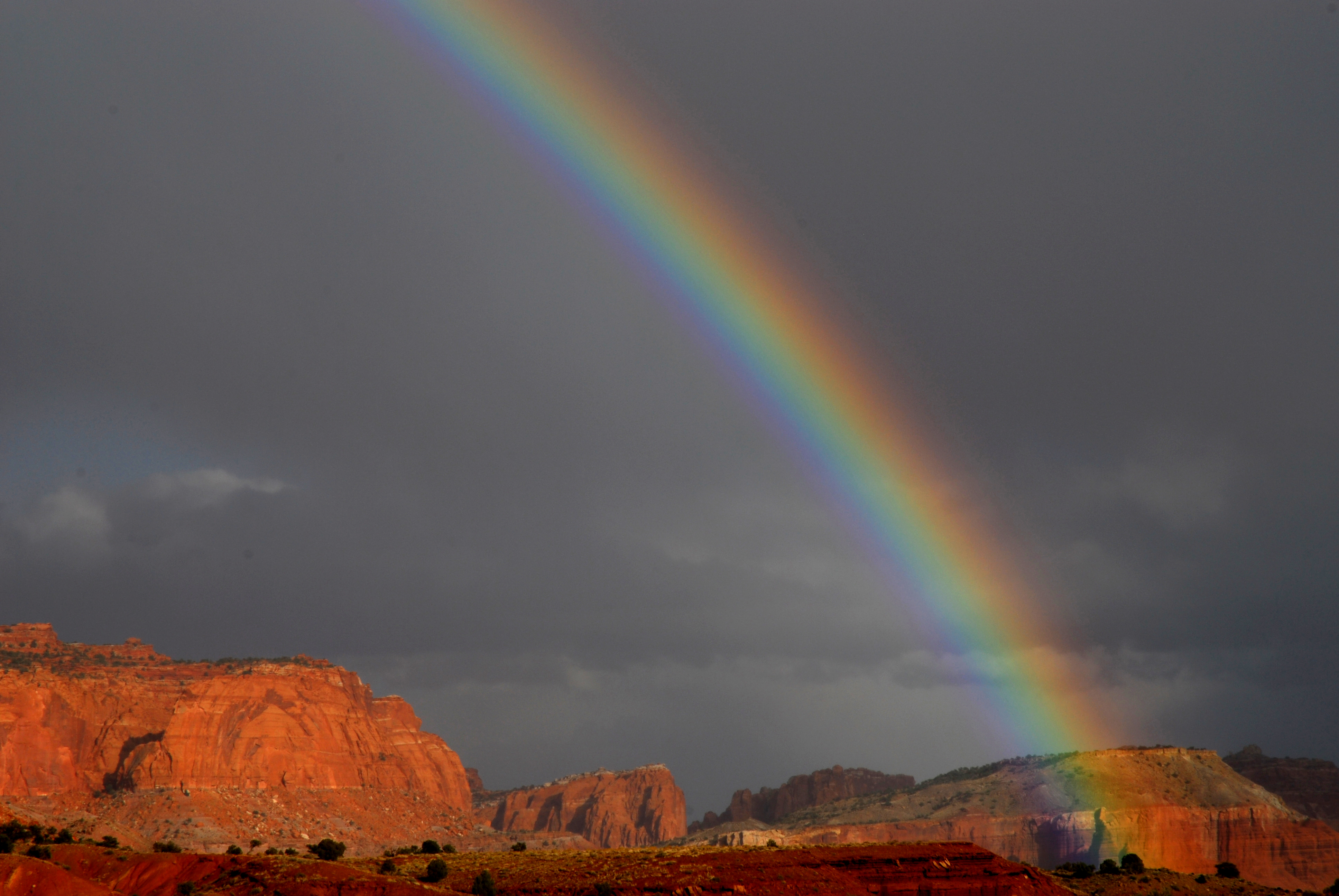 Rainbow  -  from Twin Rocks Pullout, Capitol Reef National Park, Utah