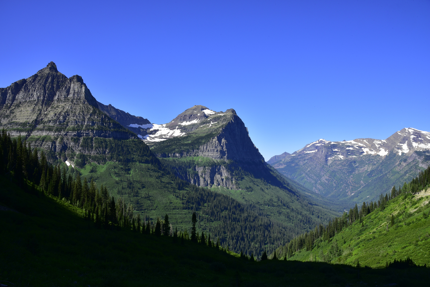 View along Going-to-the-Sun Road  -  Glacier National Park, Montana