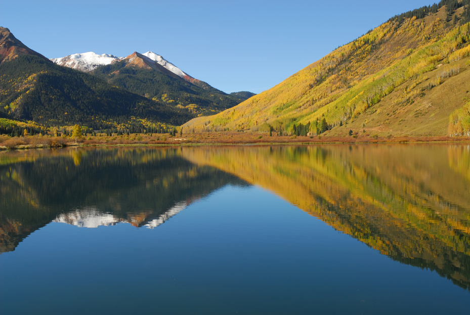 Early morning reflection in Crystal Lake  -  Uncompahgre National Forest, Colorado