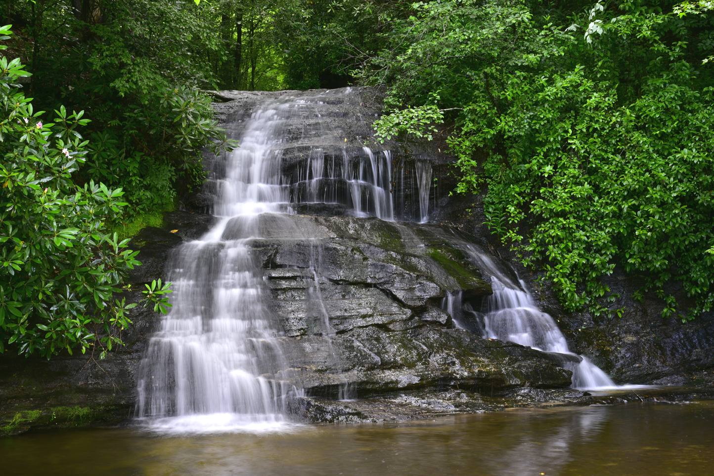 Wildcat Falls (lower tier)  -  Mountain Bridge Wilderness Area, South Carolina