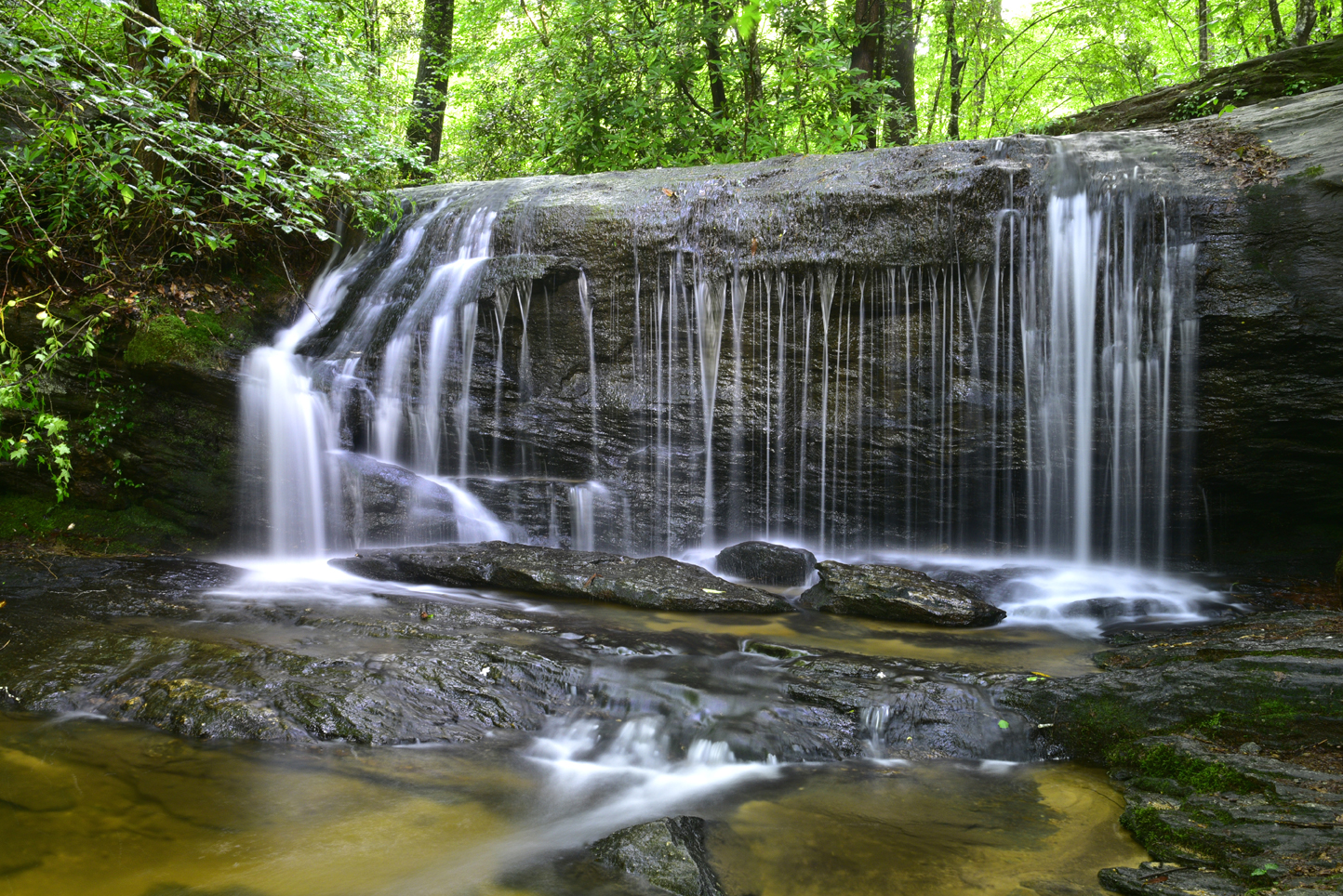 Wildcat Falls (middle tier)  -  Mountain Bridge Wilderness Area, South Carolina