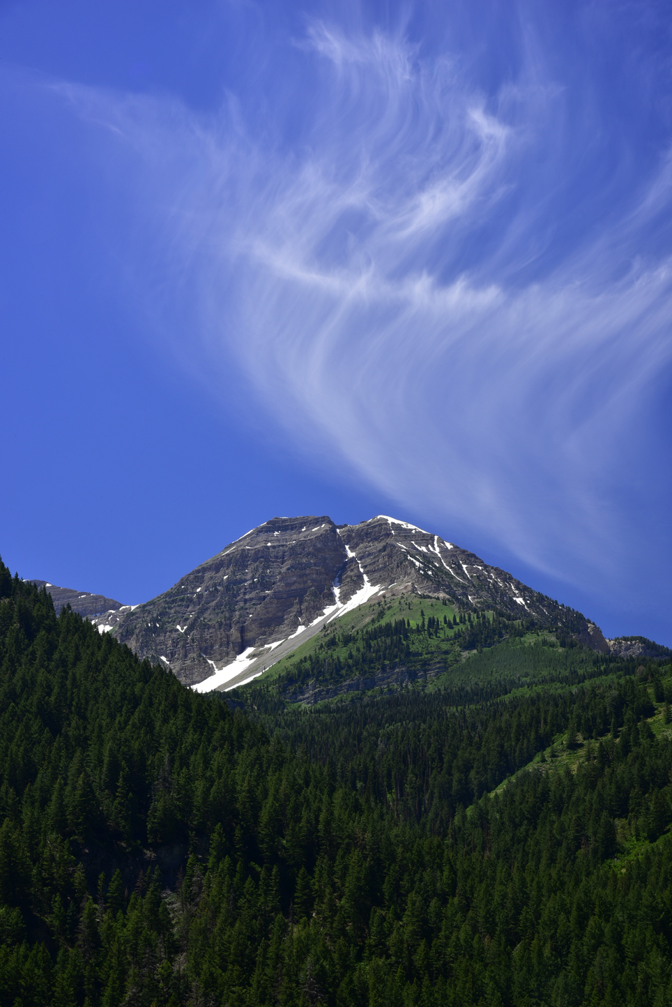 Mt. Timpanogos and cloud  -  Alpine Loop Scenic Byway, Utah