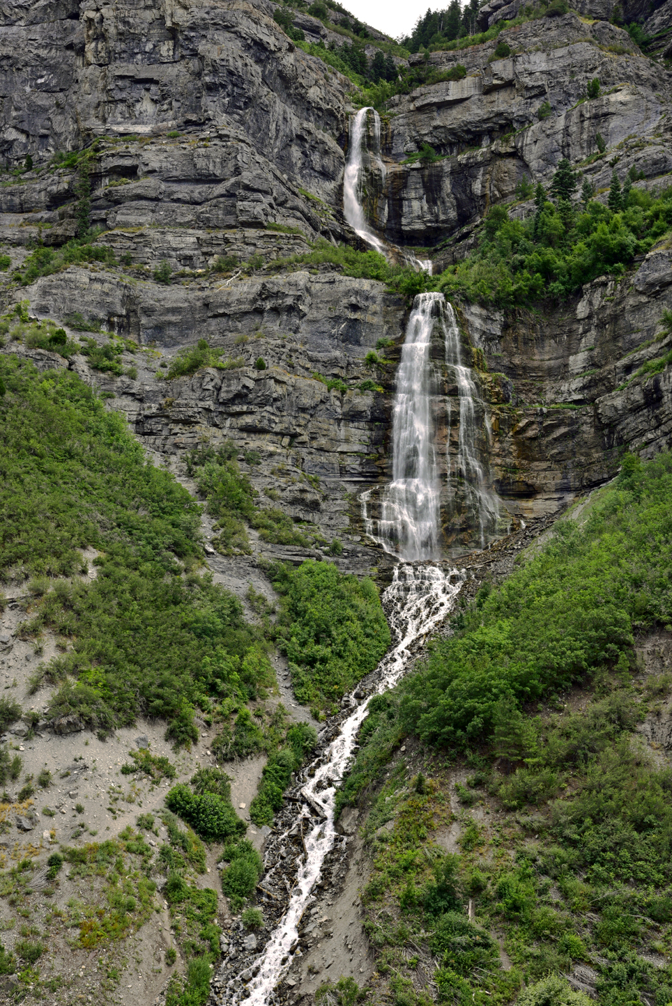 Bridal Veil Falls (607 feet high)  -  Provo Canyon, Utah