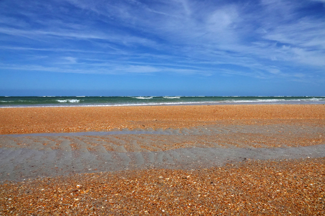 Shore, surf, and sky  -  Matanzas Inlet Beach, St. John's County, Florida