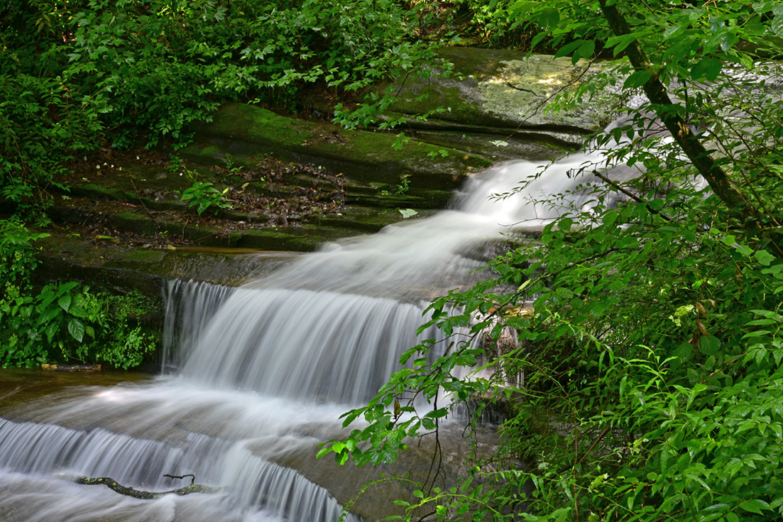 Cascade on Carrick Creek  -  Carrick Creek Trail, Table Rock State Park, South Carolina