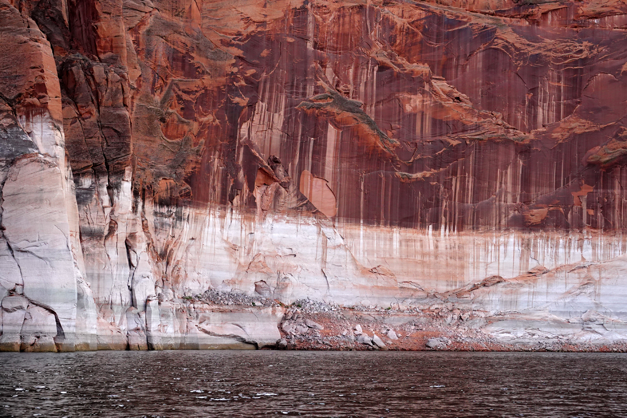 The Tapestry (desert varnish on a sandstone cliff)  -  Navajo Canyon, Lake Powell, Glen Canyon National Recreation Area, Arizona