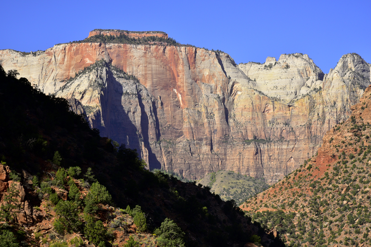 West Temple  -  Zion - Mount Carmel Highway, Zion National Park, Utah --- Norman’s Note: West Temple at 7,810 feet is the highest point in Zion National Park.