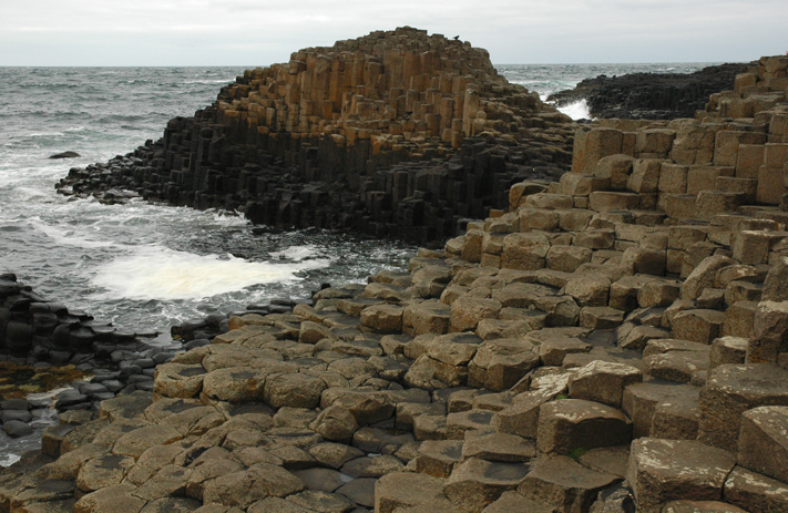 Interlocking basalt columns  -  Giant’s Causeway, County Antrim, Northern Ireland