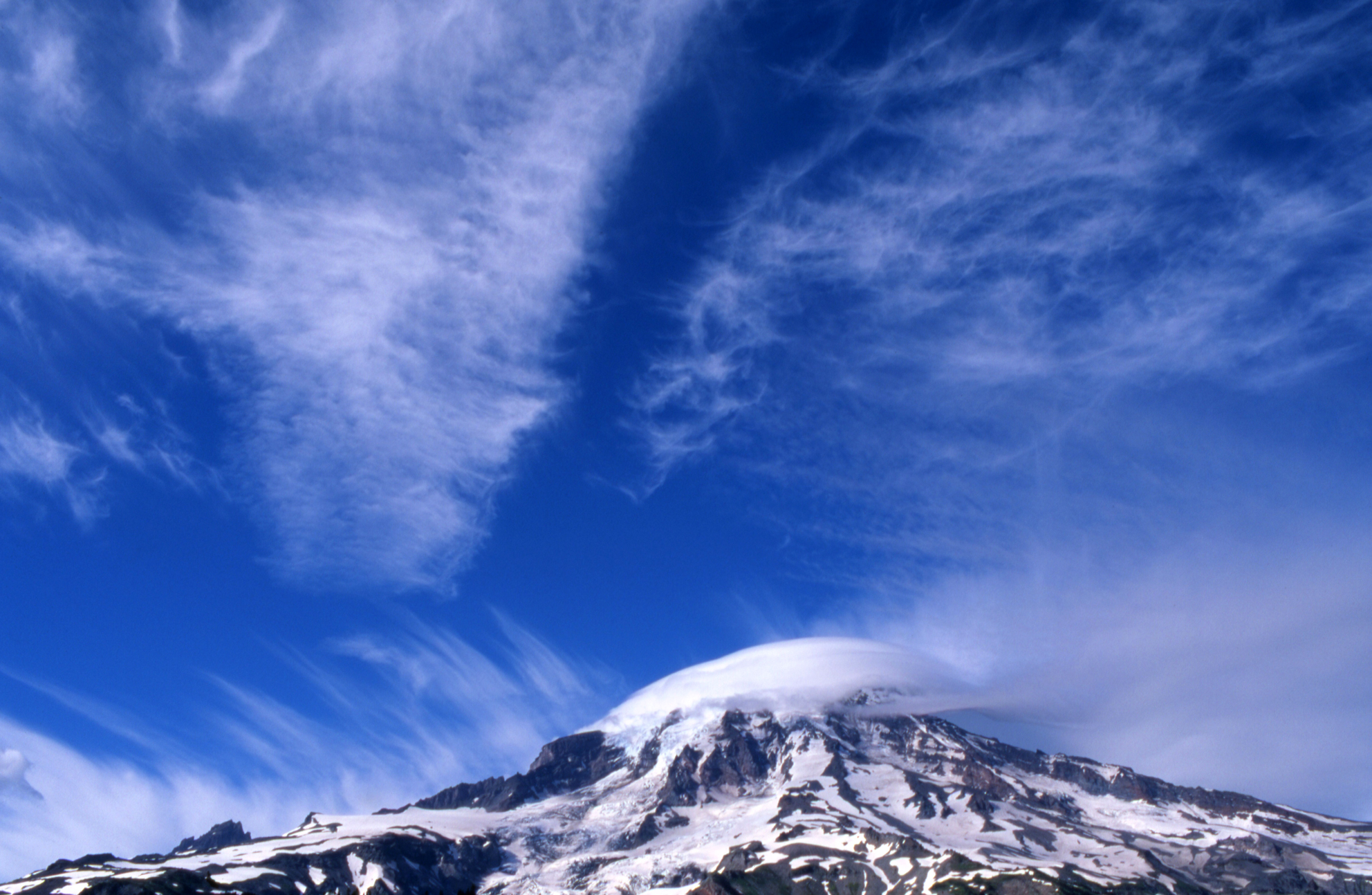 Mt. Ranier and clouds  -  Mt. Ranier National Park, Washington